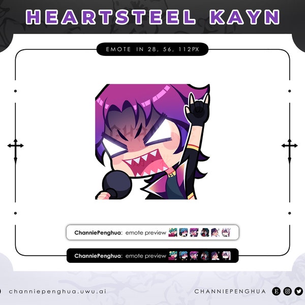 League of Legends HeartSteel Kayn Emote for Twitch/Discord/YouTube — Custom Twitch Emotes — Cute Emotes — Discord Emotes