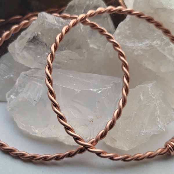 Tensor Ring Mens  Bracelets x 2 Half Sacred Cubit Pure Copper