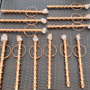 12 Crystal Copper Tensor Wire Wands Ideal For Sound Bath Accessories