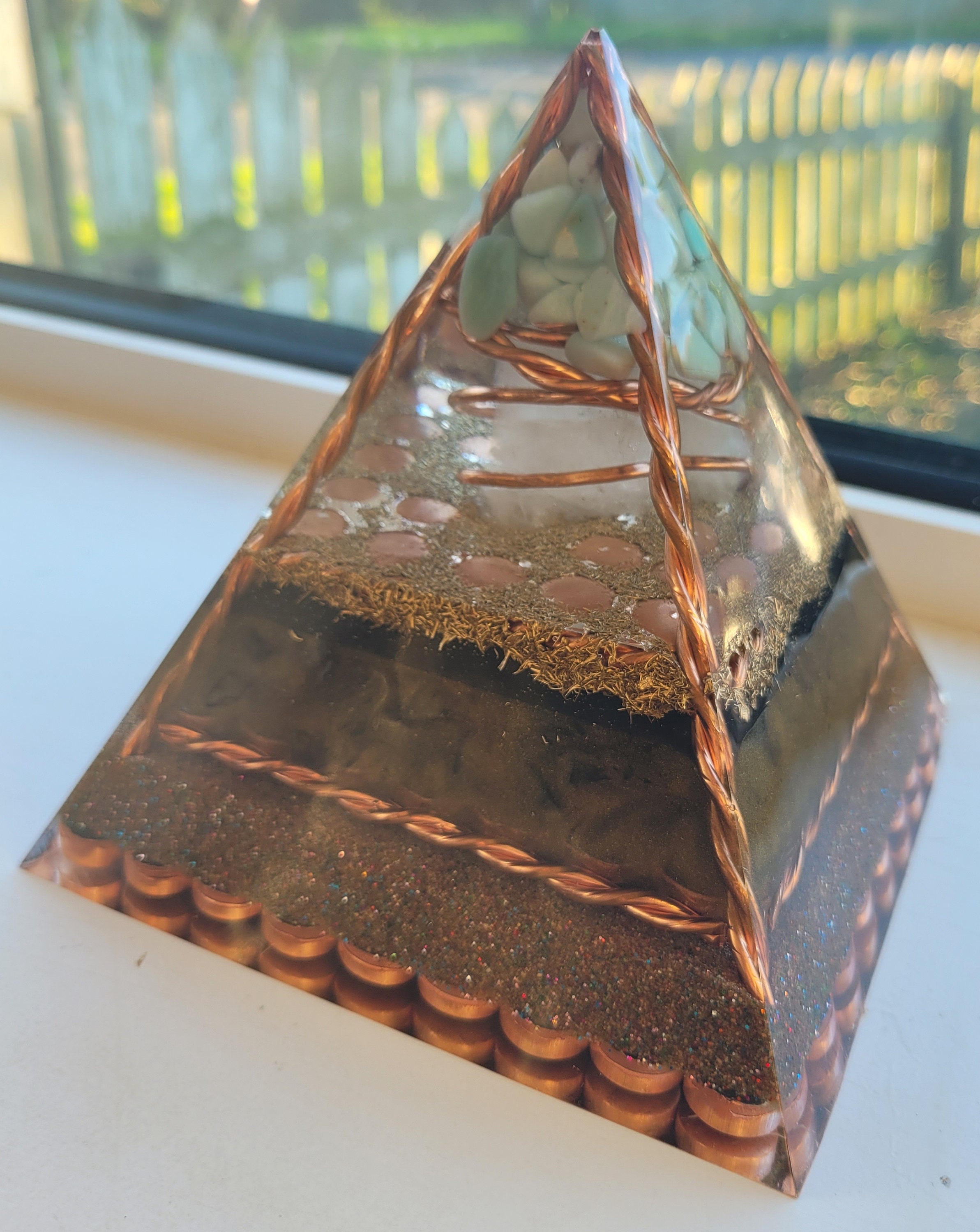 Solid Copper Pyramid, 6.7 pounds (Michigan #F0213)