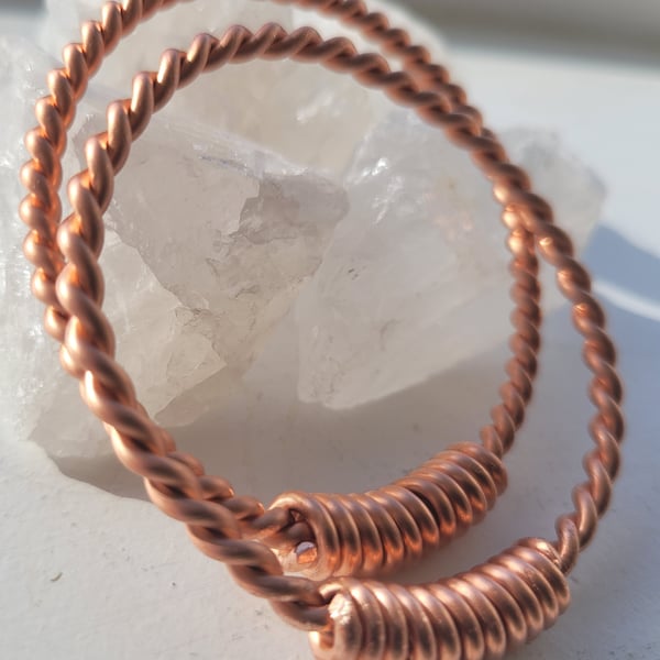 Tensor Ring Ladies Bracelets x 2 3/8th Lost Cubit Pure Copper