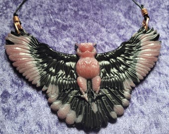Owl Shungite & Quartz Energy Pendant