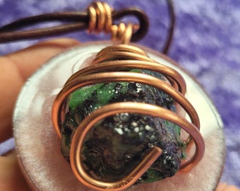 Shungite Necklace-Pendant With a large Crystal