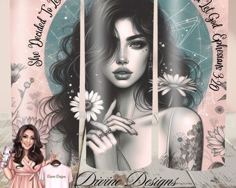 Christian Boho Tumbler Wrap, 20oz Skinny Tumbler Design (PNG Digital Download)