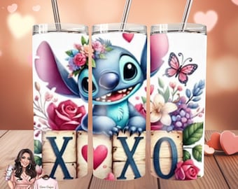 Cartoon Character 20oz Tumbler, Valentine's Day Gift