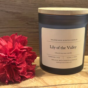 Candle Lily of the Valley 8 oz, Gift Candle, Candle Gift for Mom, Candle Gift for Friend
