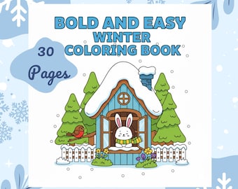 Winter Coloring Book: Bold & Easy Christmas Coloring Pages (PDF)