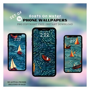 Digital Phone Wallpapers | &quot;Boats on the Water &quot;| iPhone, Android, Samsung |