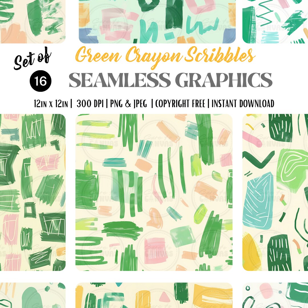 Digital Seamless Surface Patterns | Abstract Modern Art in GREEN ...