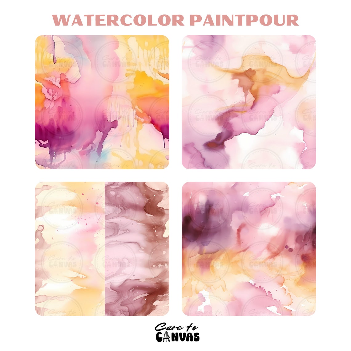 Digital Seamless Surface Patterns | Watercolor Paint Pour | PERSONAL ...