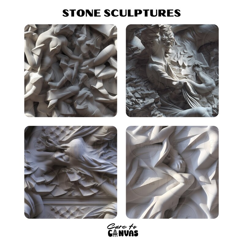Sculpting Pattern Digital Seamless Surface Patterns | Abstract Stone Sculpture Art ...