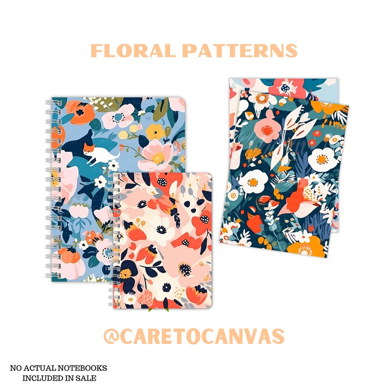 Patterned Note Books Digital Seamless Floral Surface Patterns | PERSONAL Use Only ...