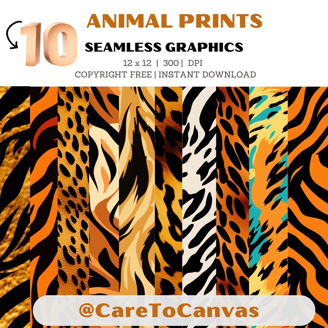 Digital Seamless Surface Patterns | Creative Colorful Abstract Animal ...
