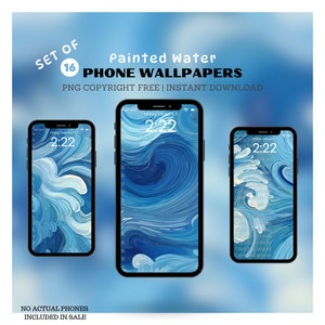 Realistic Painting Digital Phone Wallpapers | &quot;Water Painting&quot; | iPhone, Android, Samsung |