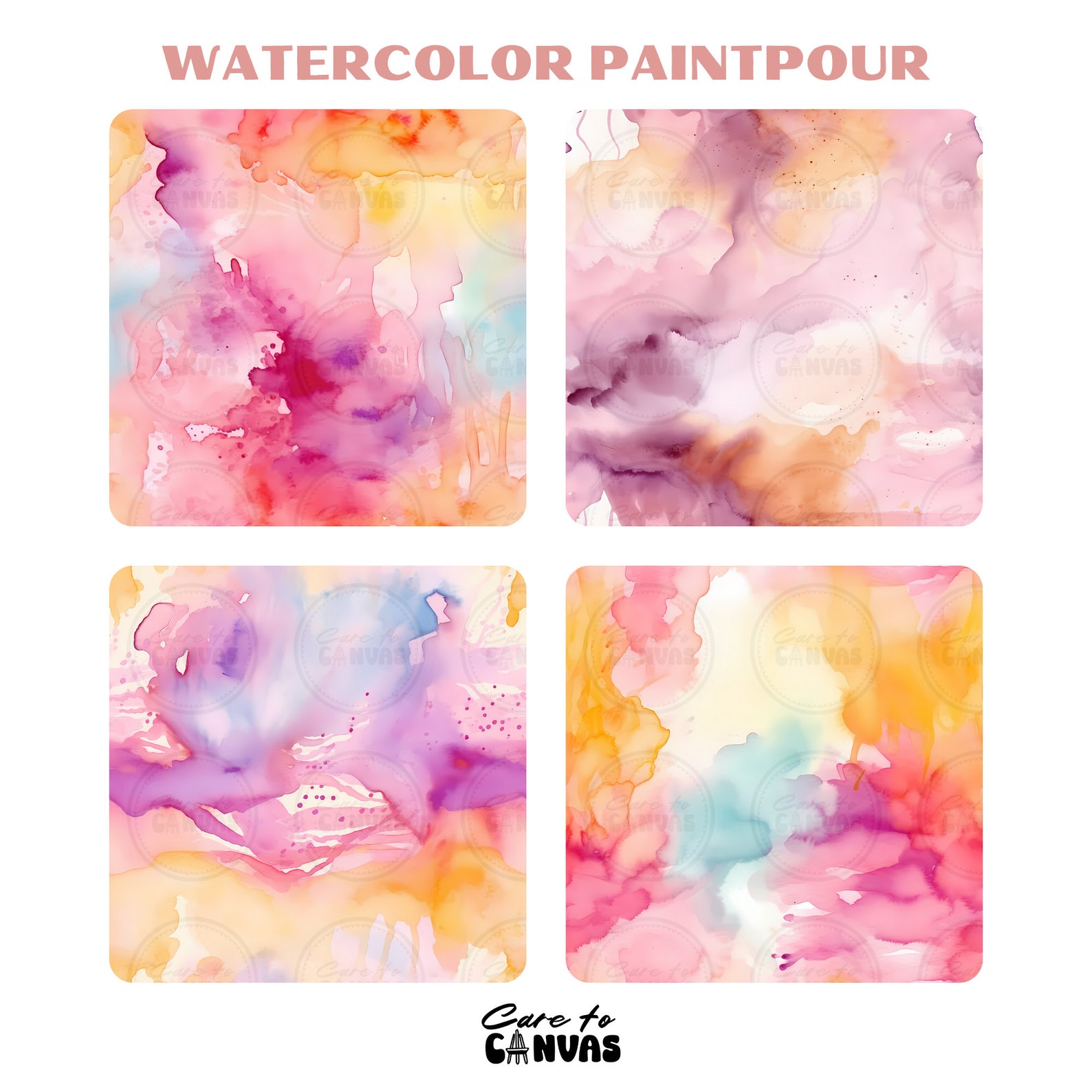 Digital Seamless Surface Patterns | Watercolor Paint Pour | PERSONAL ...