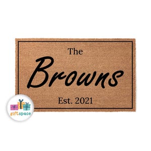 Family Name Custom Doormat | Welcome Mat | Custom Door Mat | Housewarming Gift | Realtor Home Decor | Personalized Gift 4562
