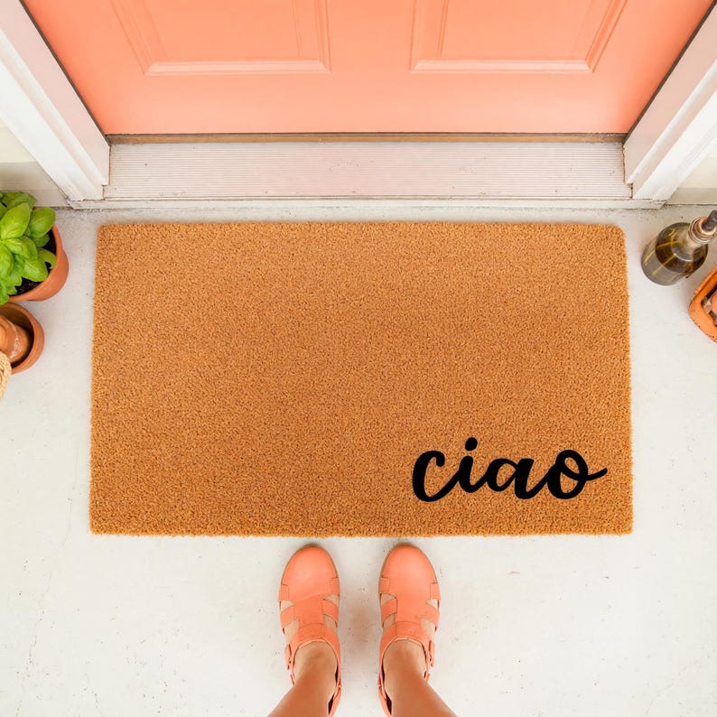 Ciao Doormat, Welcome Mat, Coir Doormat, Housewarming Gift, New Home Gift, Front Door Mat, Funny Doormats, Front Porch Closing image 10