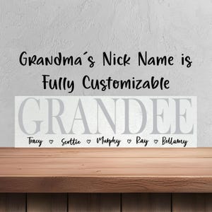 Grandma Mother&#39;s Day Sign, Personalized Family Names (Custom Size)
