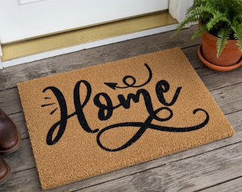 Home Welcome Mat, Coir Doormat for Housewarming, New Closing Gift, Anniversary Christmas
