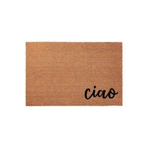 Ciao Doormat, Welcome Mat, Coir Doormat, Housewarming Gift, New Home Gift, Front Door Mat, Funny Doormats, Front Porch Closing image 1