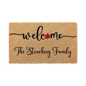 Custom Doormat - Family Name Welcome Mat - Doormat Outdoor - Realtor Gift - First Home - Housewarming Gift - Wedding Gift for Couple 4557