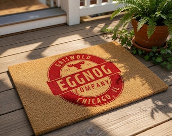 Christmas Movie Doormat, Christmas Vacation Welcome Mat, Funny Holiday Doormats, Front Door Mat, Xmas Gift, Griswold Eggnog Decor