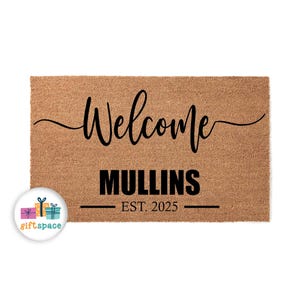 Custom Doormat - Custom Welcome Mat - Gift For Couple - Wedding Gift - Gift Idea - Realtor Gift - Custom Door Mat - Family Gifts 3387