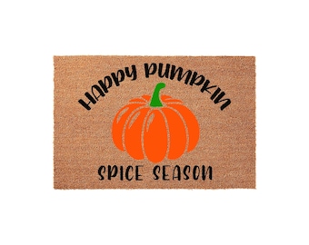 Happy Pumpkin Spice Season Doormat - Autumn Porch Decor