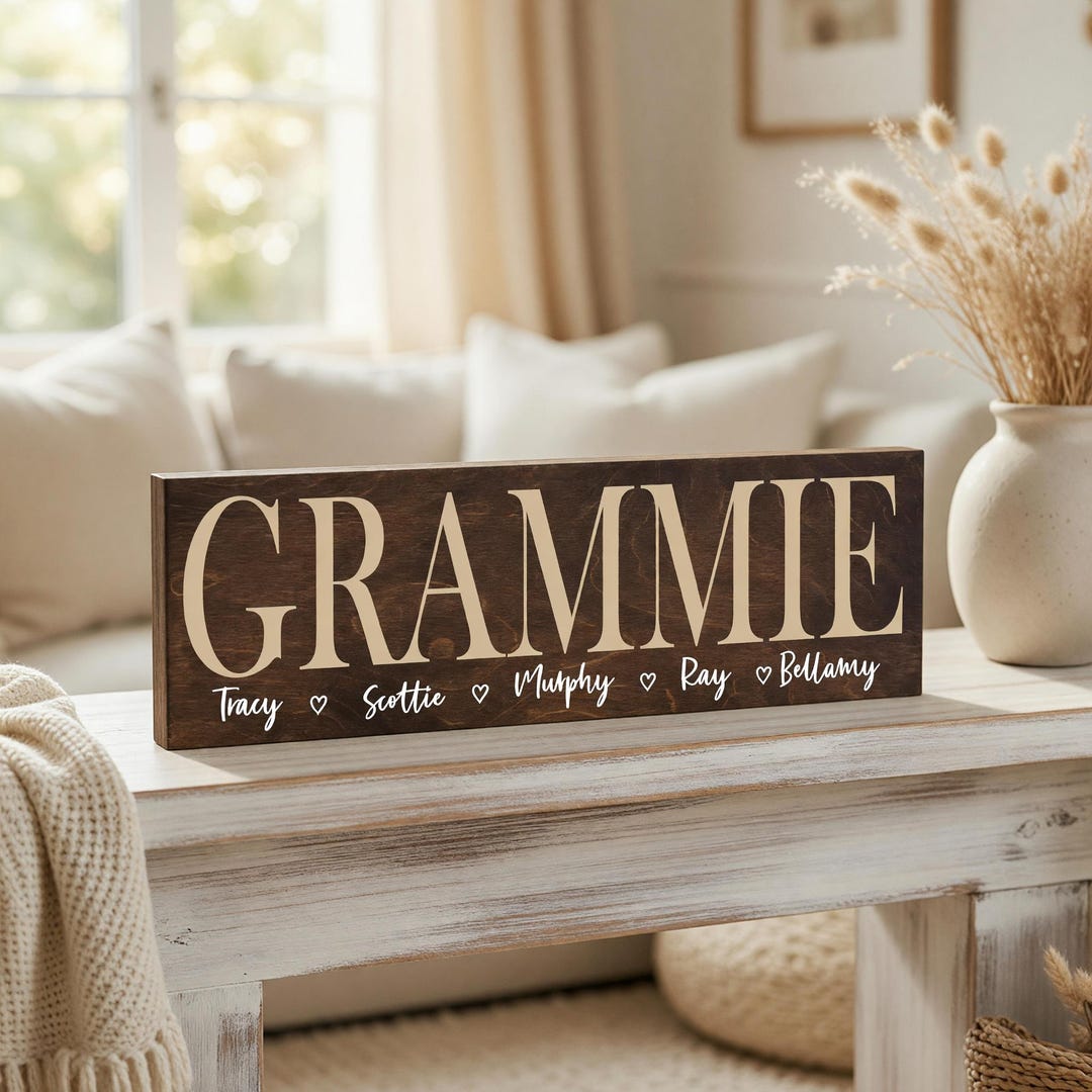 Grammie Mother's Day Gift From Grandkids Personalized Name Sign - Etsy