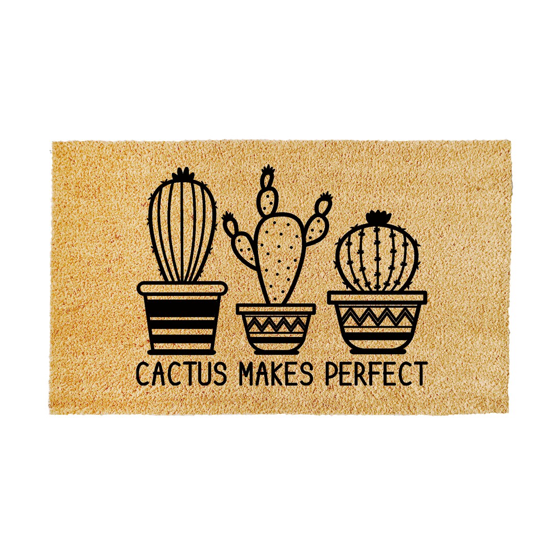 Cactus Makes You Perfect Mat Plant Mom Dad Monstera Funny