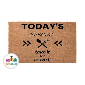 Funny Take It or Leave It Doormat (Welcome Mat, Porch Decor) 6172