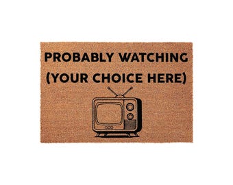 Custom Doormat Funny, Personalized TV Show Welcome Mat, Housewarming Gift, Front Door Mat, Funny Welcome Entryway Decor, Doormats