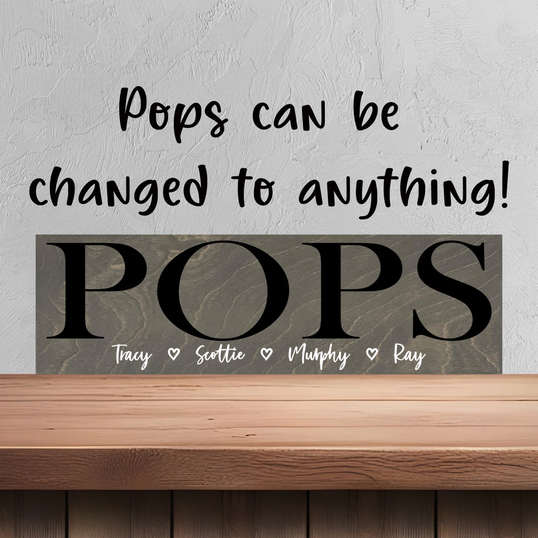 Pop Daddy Signs Custom Sign for Pops - Gifts for Pops - Personalized Gift for Pops ...