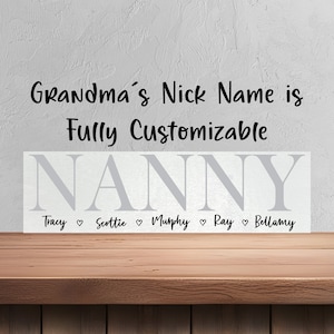 Personalized Gift for Nanny Mother&#39;s Day Gift for Nanny Mothers Day Gift for Nanny Sign Gift for Her Farmhouse Gifts for Nana Grandma 7414