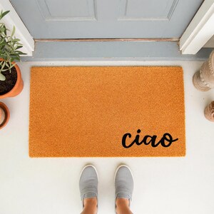 Ciao Doormat, Welcome Mat, Coir Doormat, Housewarming Gift, New Home Gift, Front Door Mat, Funny Doormats, Front Porch Closing image 7