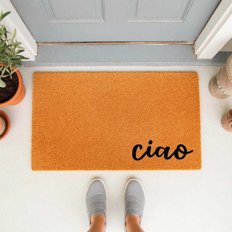 Ciao Doormat, Welcome Mat, Coir Doormat, Housewarming Gift, New Home Gift, Front Door Mat, Funny Doormats, Front Porch Closing image 7