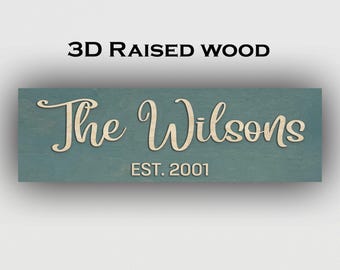 Personalized Family Name Sign, Last Name Sign, Established Wedding Gift, Housewarming Gift, Custom Wood Anniversary, Personalized Wedding