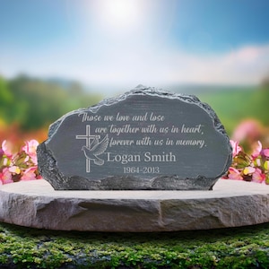 Personalized Memorial Garden Stone | Engraved Sympathy Plaque 7855