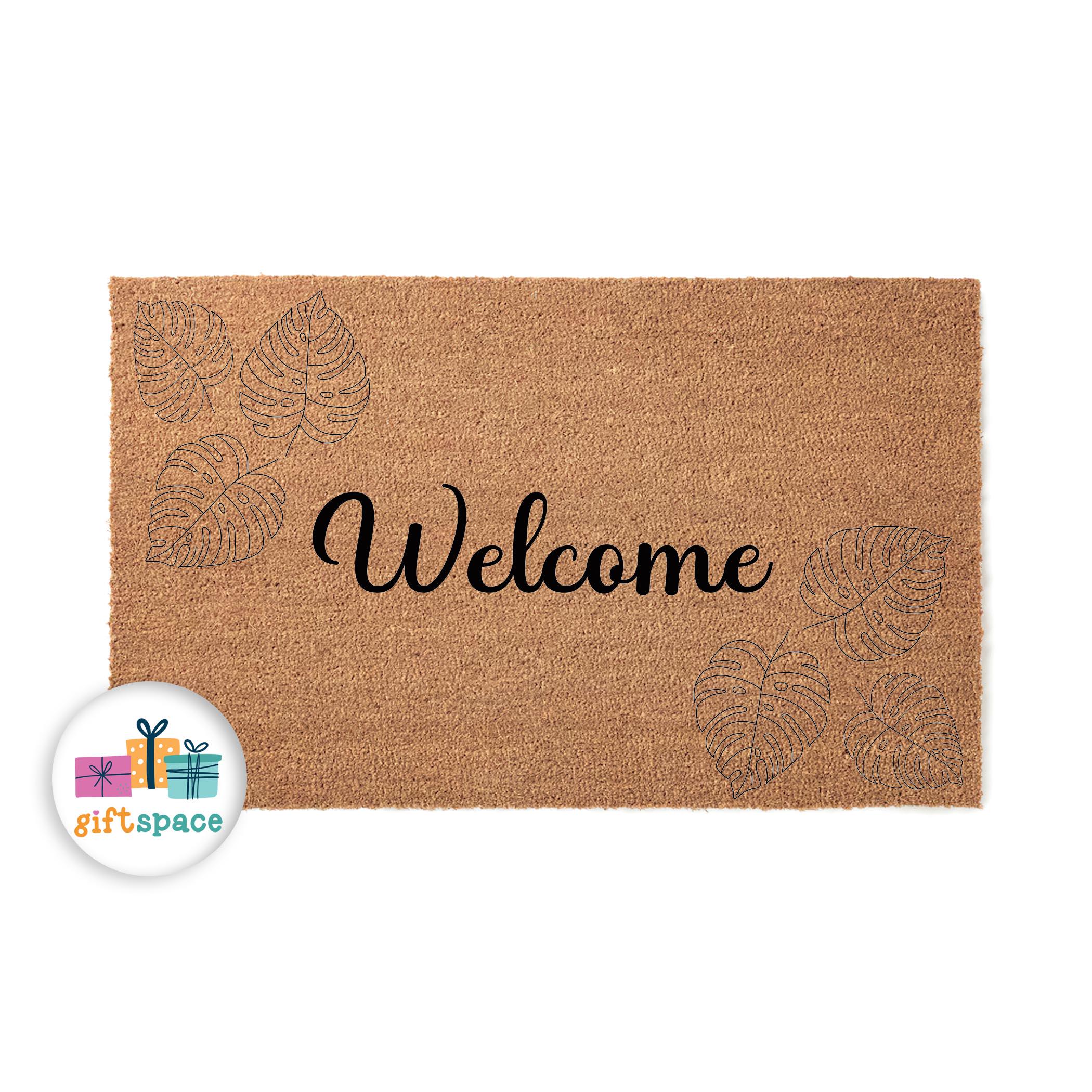 Doormat Monstera Leaf Welcome Mat House Plant Plants Custom Doormat Flowers Spring Door Mats Shower Gift Doormat Housewarming Gift 4058**