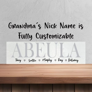 Personalized Gift for Abuela Mother&#39;s Day Gift for Abuela Mothers Day Gift for Abuela Sign Gift for Her House Farmhouse Gifts for Mom  7414
