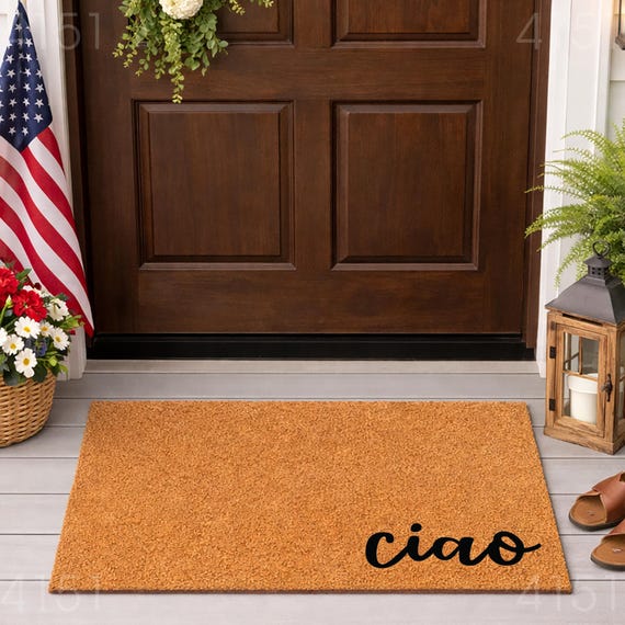 Ciao Italian Door Mat, Welcome Doormat, Housewarming Gift 4151