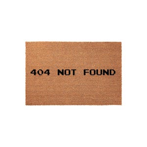 Funny Doormat: 404 Not Found, Welcome Mat, Door Mat, Housewarming, New Home, First Home, Closing Gift, Wedding Gift