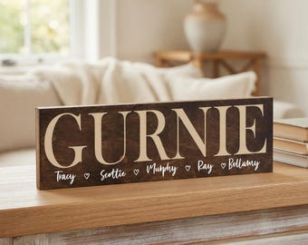 Personalized Family Name Sign, Custom Wood Sign, Last Name Housewarming Gift, Wedding Gift, Anniversary Custom, Personalized Wedding