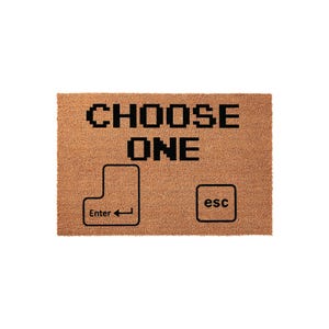 Choose One Tech Keyboard Doormat - Funny Gamer Welcome Mat