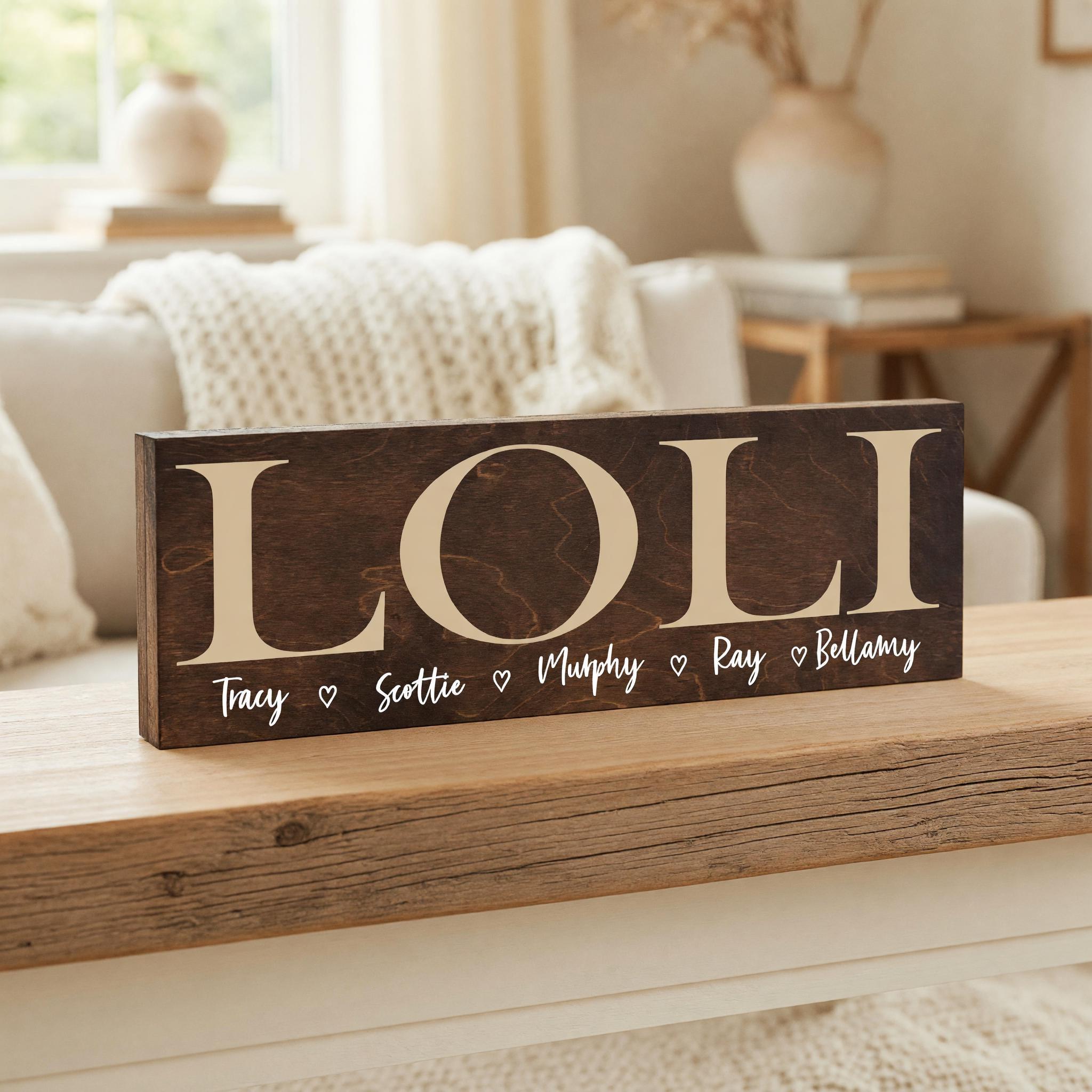 Grammie Mother's Day Gift From Grandkids Personalized Name Sign - Etsy