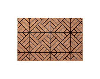 Geometric Doormat, Coir Doormat, Modern Welcome Mat, Front Door Mat, Entryway Housewarming Gift, New Home Gift, Outdoor, Doormats