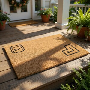 Keyboard Doormat, Esc Enter Door Mat, Funny Welcome Mat, Programmer Gift, New Home Gift, Gamer Funny Door Mats, Housewarming