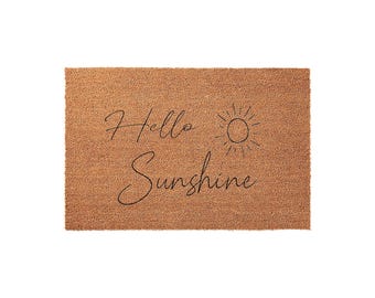 Hello Sunshine Doormat - Cheerful Front Door Welcome
