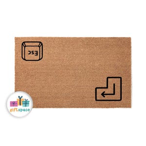 Doormat Enter Escape - Nerdy Decor - Geek Decor - Welcome Mat Front Door Unique Gift Homeowner Cute Doormat Home Gift For Her 3350*