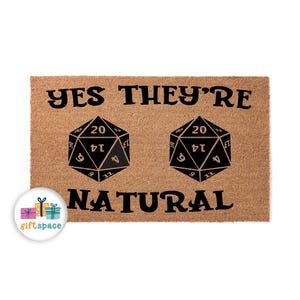 Doormat Yes They're Natural DND Welcome Mat Funny Doormat Closing Gift Cute Doormat Funny Mat Front Door Doormat Home Gift Porch Rug 5893**